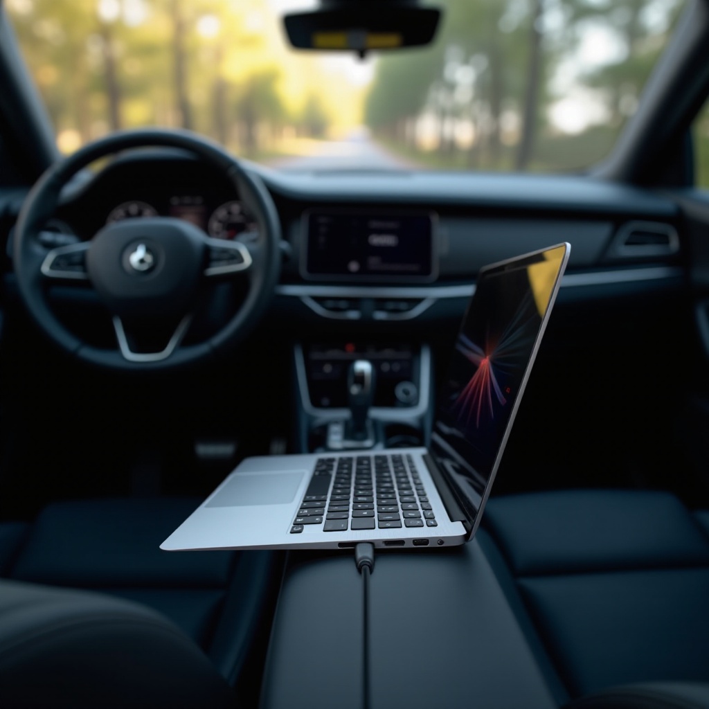 Laptop im Auto laden: Sicher, effizient und akku-schonend unterwegs