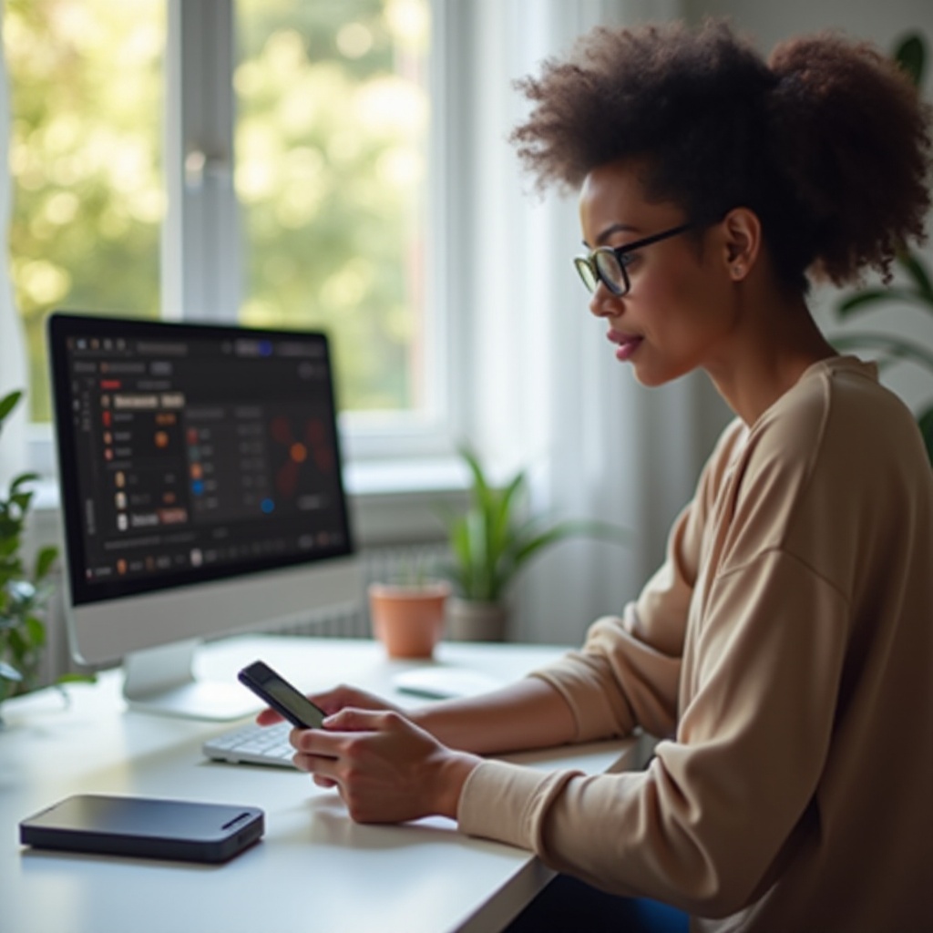 Wie übertrage ich Fotos vom Handy auf eine externe Festplatte